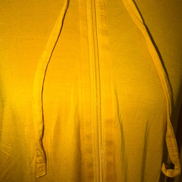 Women's plus size 3XL hoodie, sweater Yellow zip up hoodie light weight summer - Picture 2 of 6